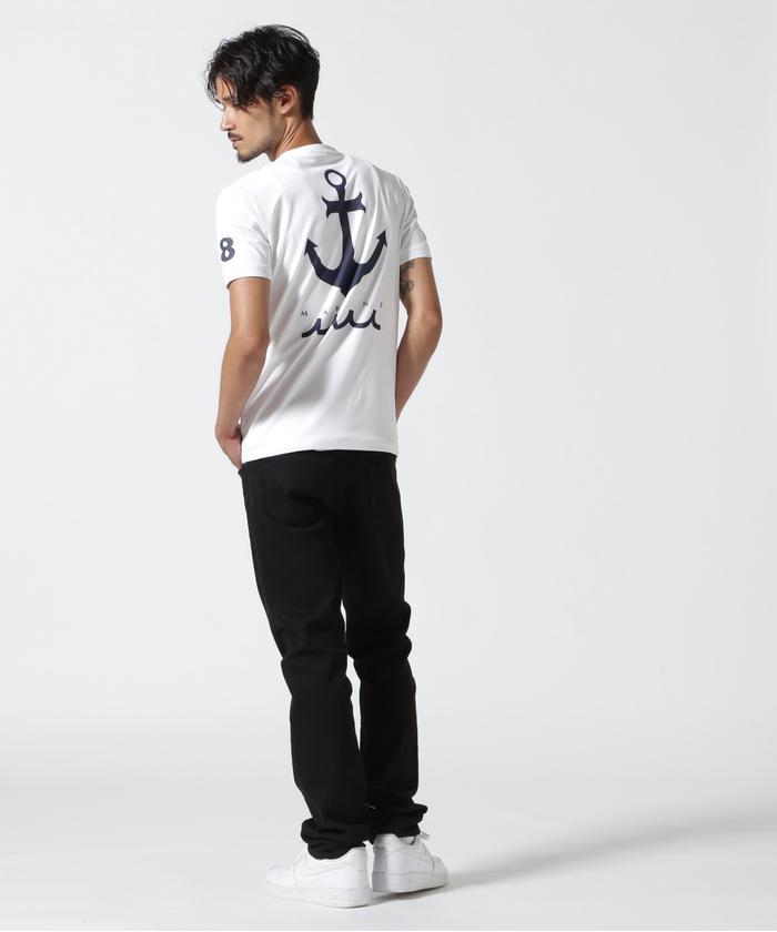 muta MARINE/ムータ マリン/marine シルクプリントTシャツ
