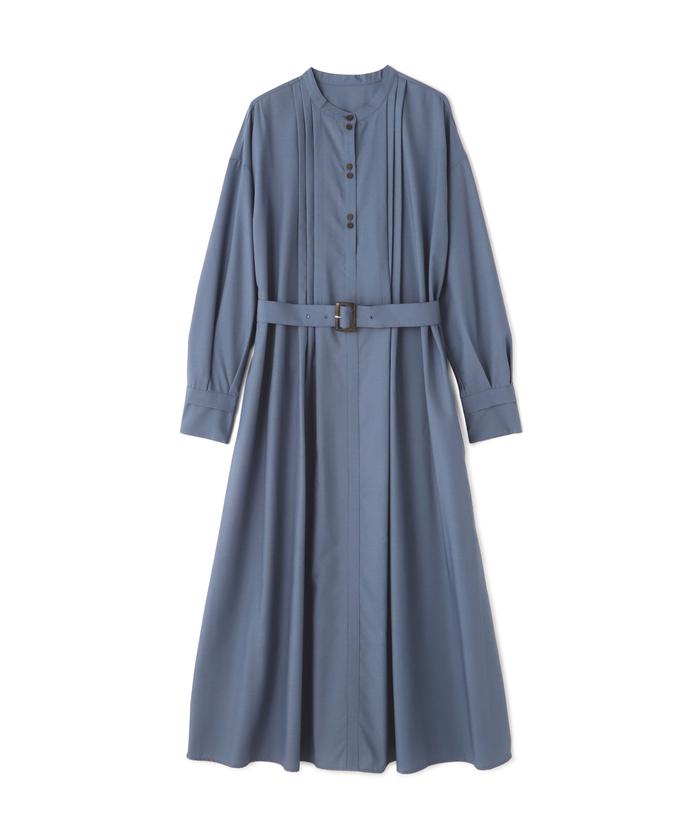 セール】ベルテッドダブルボタンシャツワンピース23AW(505490344