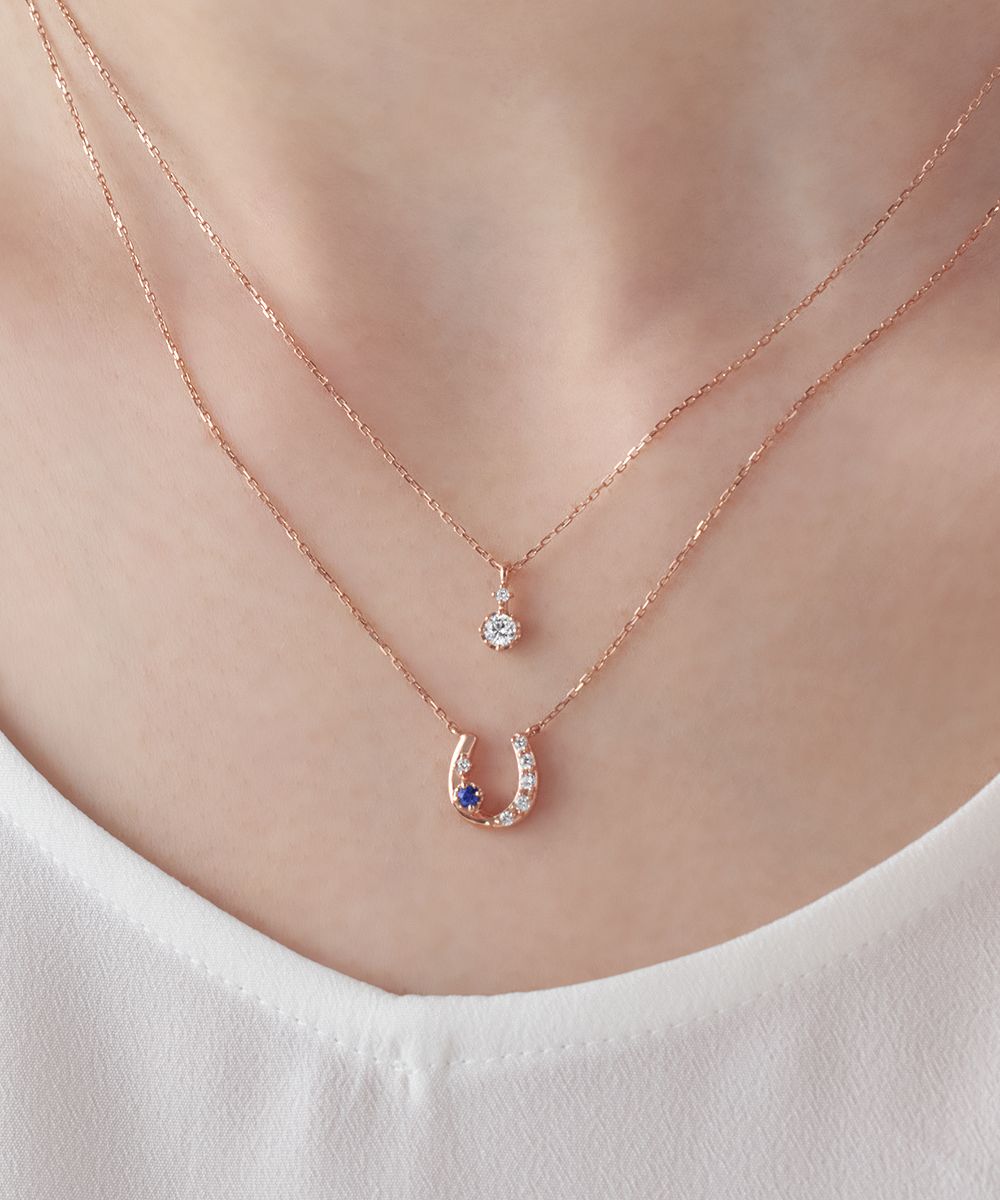 ヨンドシー 4℃ 【9月誕生石】シルバー ネックレス2本セット