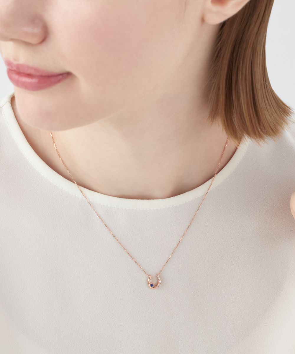 ヨンドシー 4℃　ネックレス　SILVER　箱付き ヨンドシー 4℃ ネックレス 8月誕生石 ハート シルバー