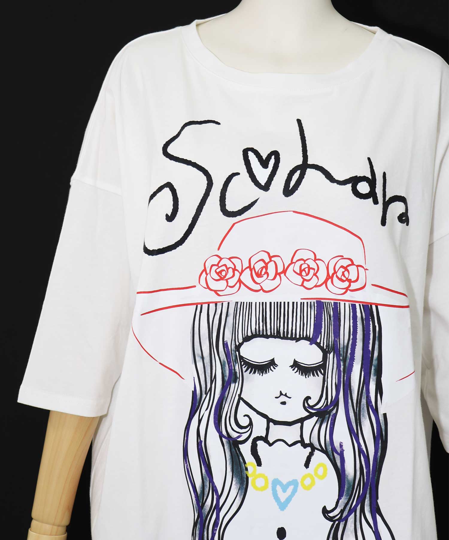 クーポン】お洒落スカラーちゃん柄 7分袖Tシャツ(505493677