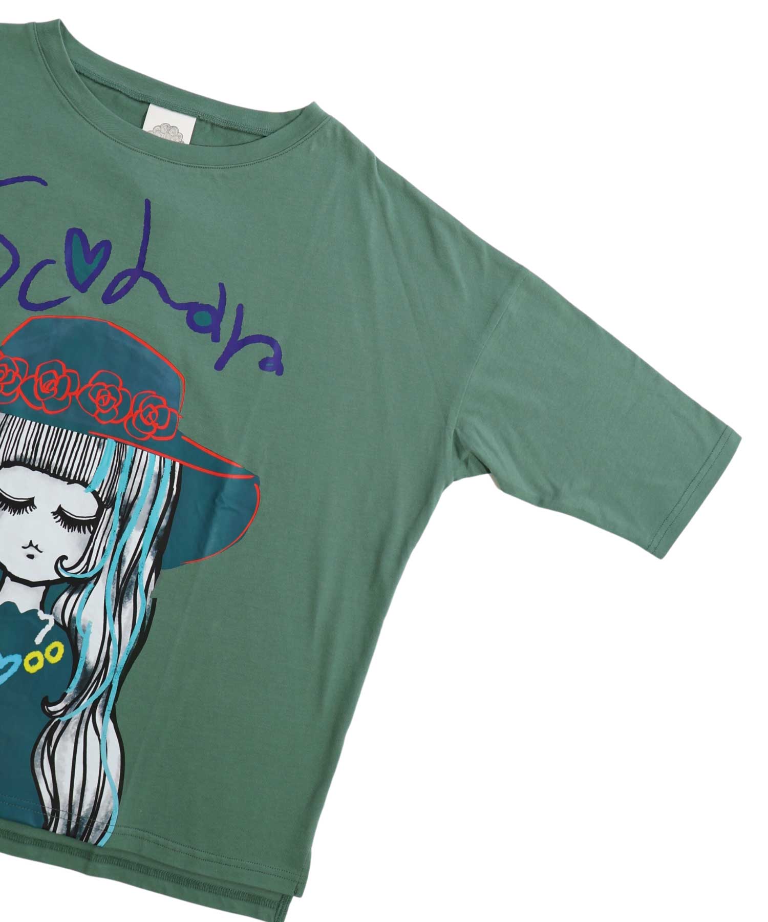 クーポン】お洒落スカラーちゃん柄 7分袖Tシャツ(505493677