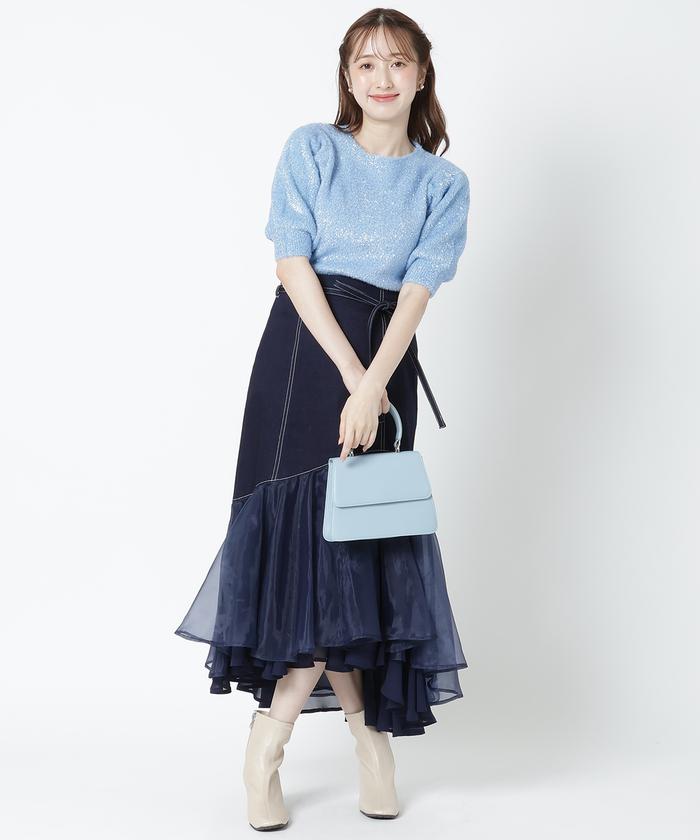 WILLSELECTION（ウィルセレクション）の「裾オーガンジーデニム