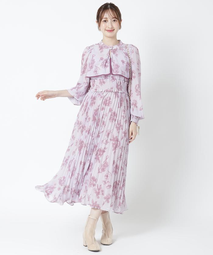 限定! KARL LAGERFELD PARIS フローラル 美ライン ワンピース Karl Lagerfeld(カール ラガーフェルド) ワンピース