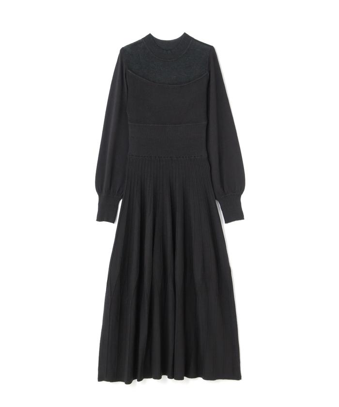 セール 30%OFF】ビスチェ切り替えニットワンピース(505494896 セール 30%OFF】ビスチェ切り替えニットワンピース(505494896