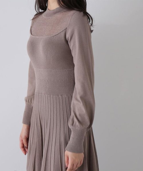 セール 30%OFF】ビスチェ切り替えニットワンピース(505494896 