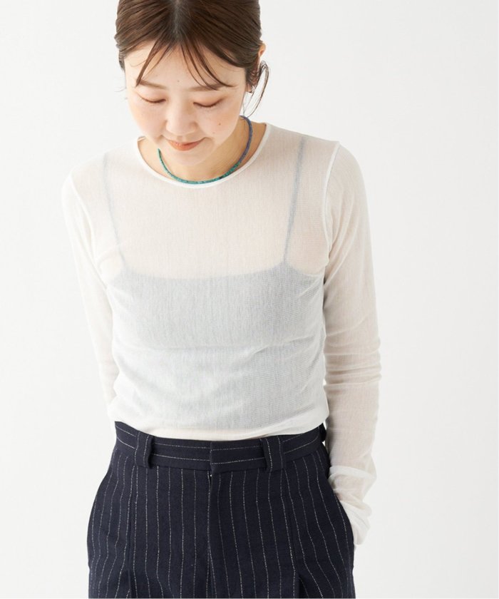 追加》Mesh Sheer ロンT 3（Tシャツ／カットソー）｜Plage