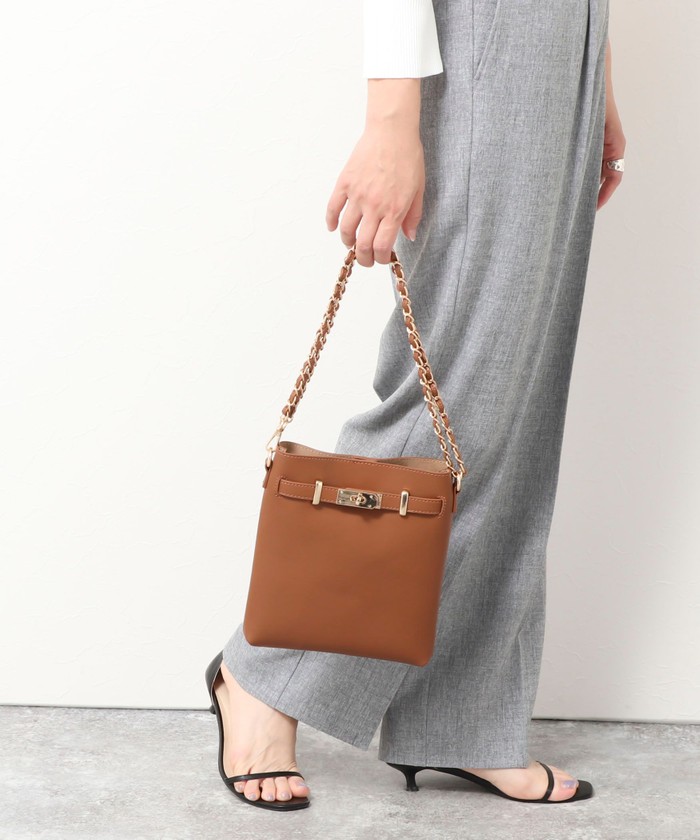 ノーリーズ　ひねり金具　チェーン　ショルダーバッグ NOLLEY'S ショルダーバッグ バッグ ひねり金具付きワンハンドル