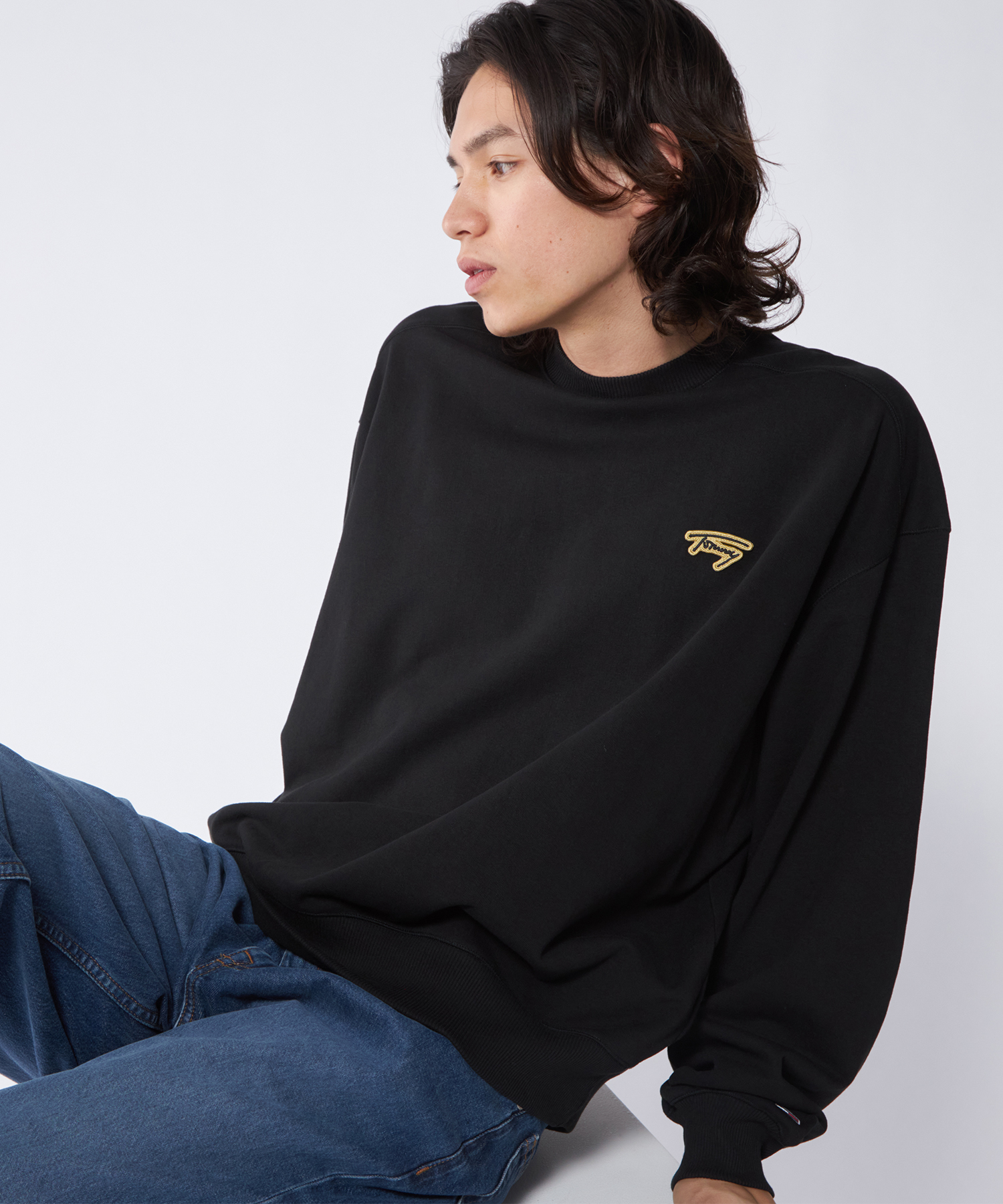 暮らしに便利なアイテム セール】トミージーンズ ボクシーシグネチャー JEANS TOMMY トレーナー+スウェット