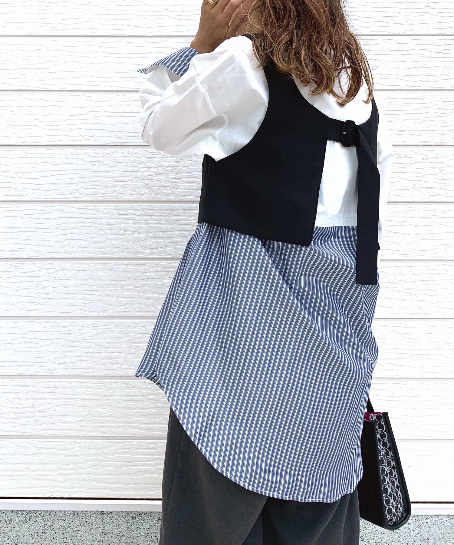 ストライプドッキングシャツ(505491472) | キュー(Q) - d fashion