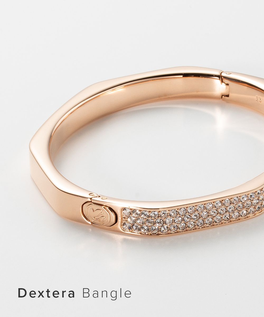 新品 SWAROVSKI Dextera バングル スワロフスキー ブレスレット Dextera bangle, Magnetic closure, White, Gold-tone plated