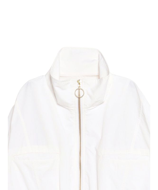 エイミーゴルフペプラムブルゾンホワイト