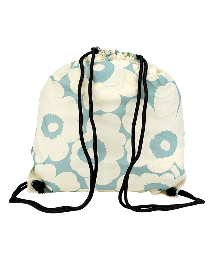 【フィンランド購入】marimekko ベージュ 水色 リュック❤︎ ブルー（青）系 フィンランド marimekko(マリメッコ) バック