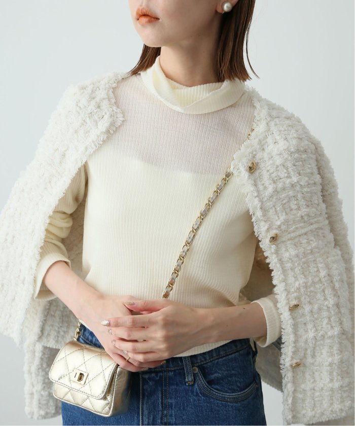 SLOBE IENA（スローブイエナ）の「コットン混ツィードニット