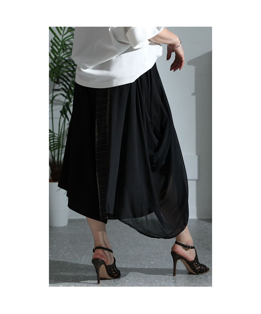 ✨美品 alice auaa サルエルパンツ モード ドローコード シワ加工 3 モードサルエルパンツ（その他パンツ）｜antiqua（アンティカ