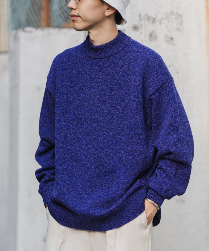 ATON / エイトン】別注 WOOL MOULINE MOCKNECK SWEATER(505499819