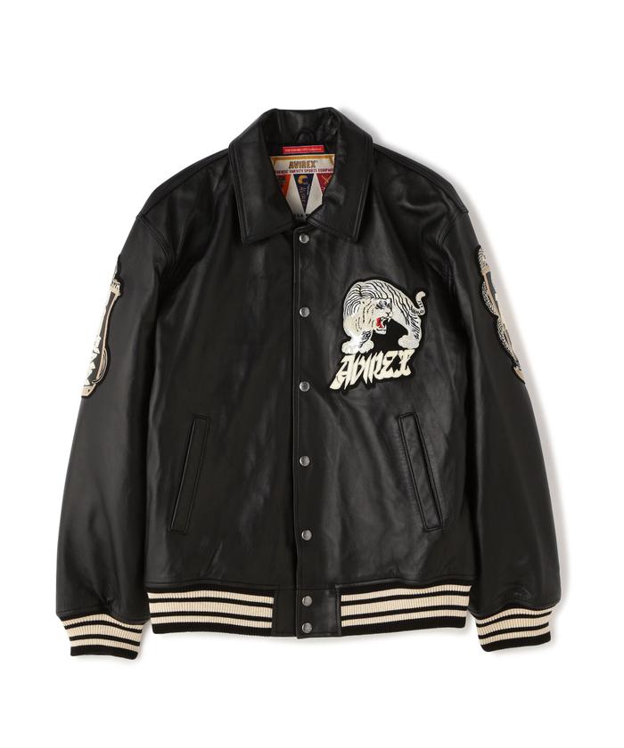 diamond dogs オリーブ　カスタムジャケット　パーカー COLLECTION》VARSITY JACKET TIGER / バーシティジャケット