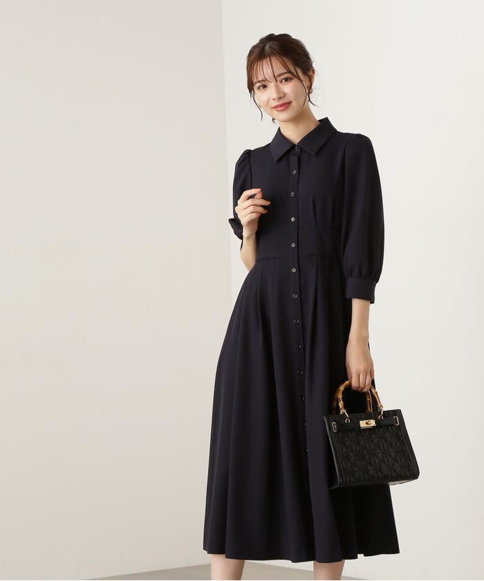 フレアーシャツワンピース ／ プロポーションボディドレッシング セール 50%OFF】タックフレアシャツワンピース(505438578