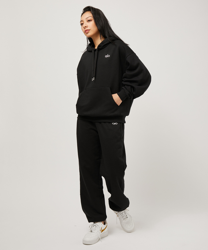 alo ブラック スウェットシャツ 戻し XS alo ブラック スウェットシャツ 戻し XS