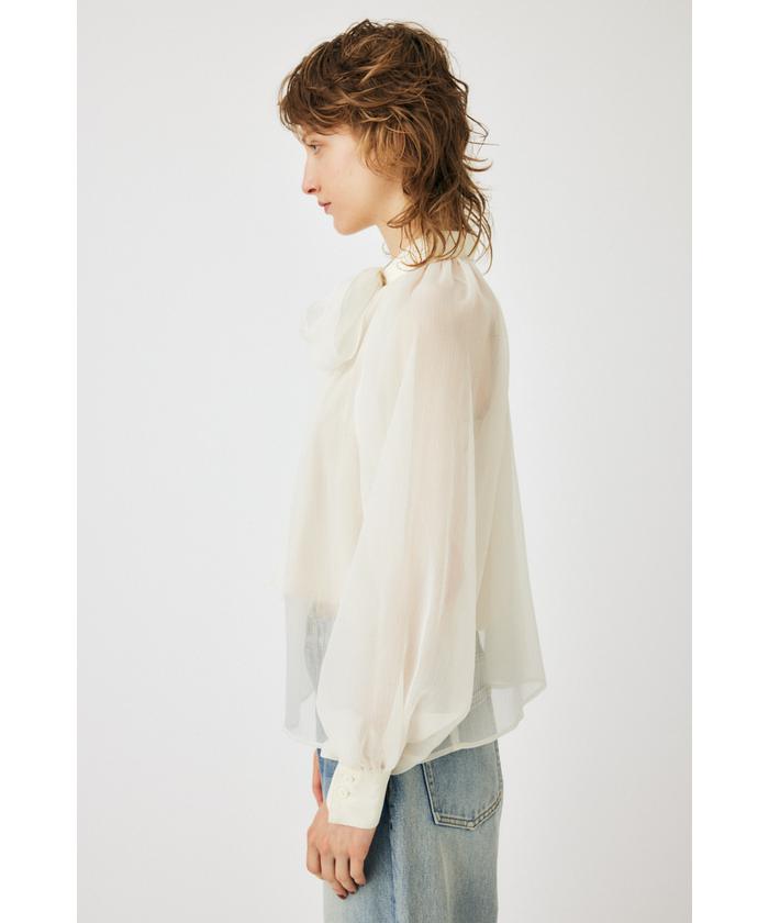 BACK RIBBON SHEER ブラウス(505500833) | マウジー(moussy) - d fashion