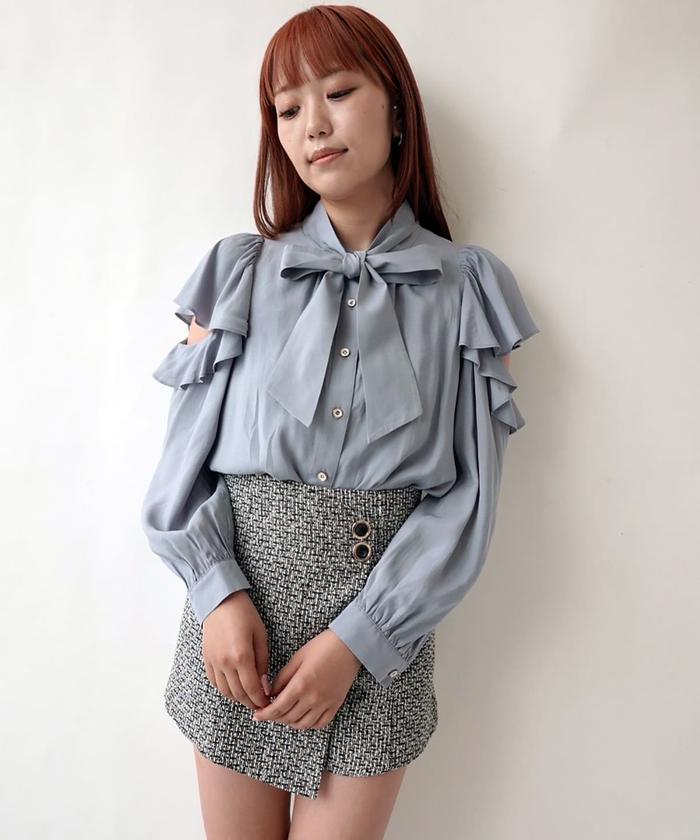 セール 40%OFF】肩あき長袖ブラウス(505500967) | レディアゼル