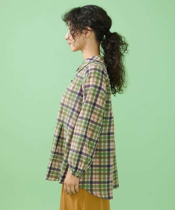 bflat｜ギンガムチェックショートシャツ | Rakuten Fashion(楽天