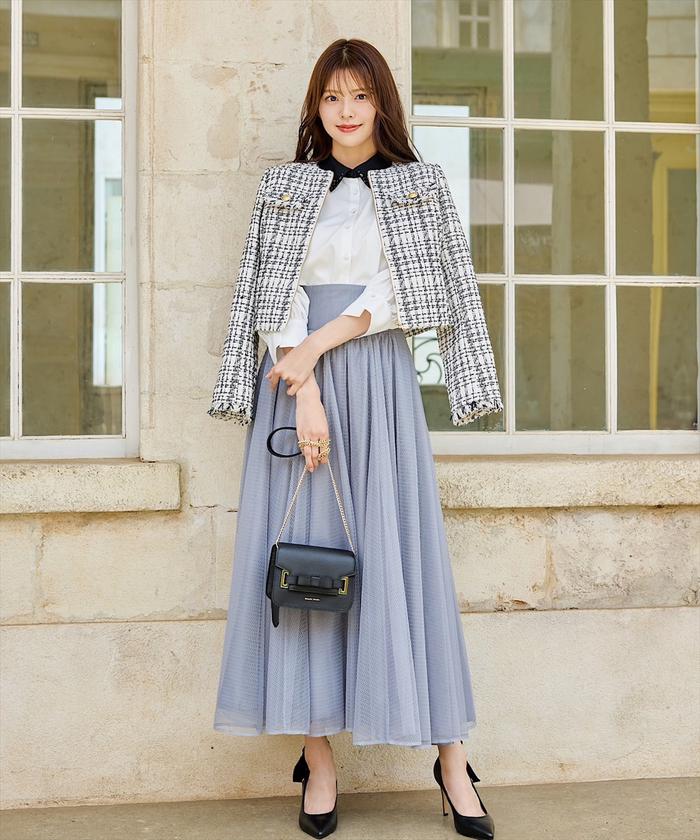 セール 60%OFF】ジップノーカラーツイードジャケット(505501537 セール 60%OFF】ジップノーカラーツイードジャケット(505501537