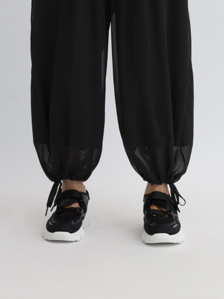 ラシュッド LASUD シアーパラシュートパンツ （ブラック）