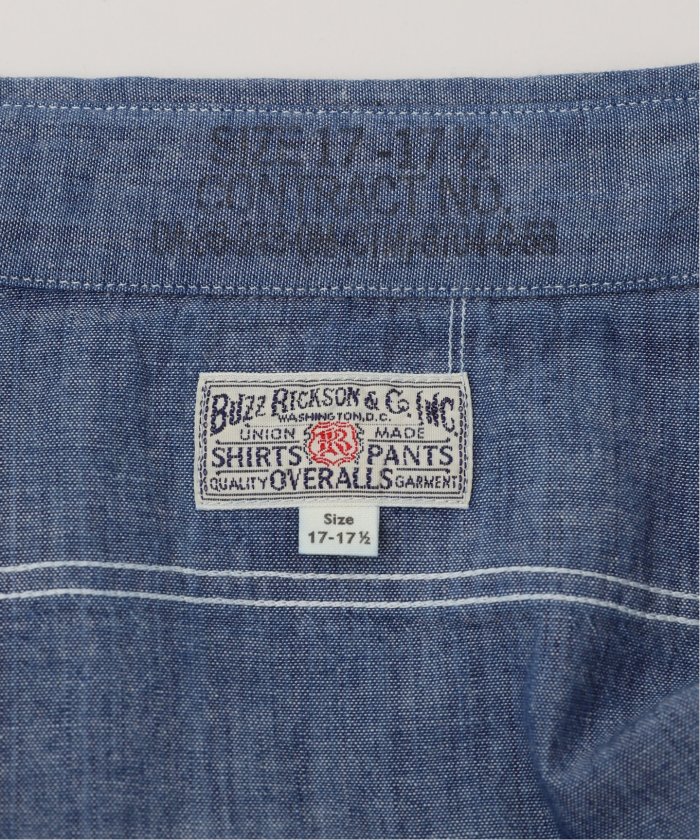 BUZZ RICKSON'S シャンブレー17-17 ½サイズ BUZZ RICKSON'S（バズリクソンズ） U.S.NAVYブルーシャンブレー
