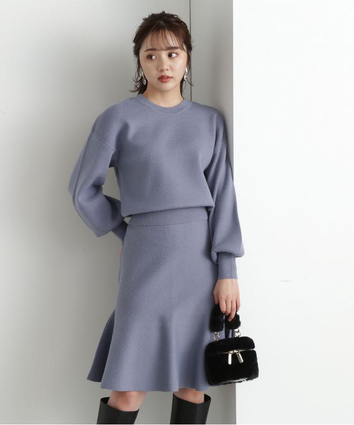 セール 50%OFF】ニットミニスカートセットアップ WEB限定カラー セール 50%OFF】ニットミニスカートセットアップ WEB限定カラー