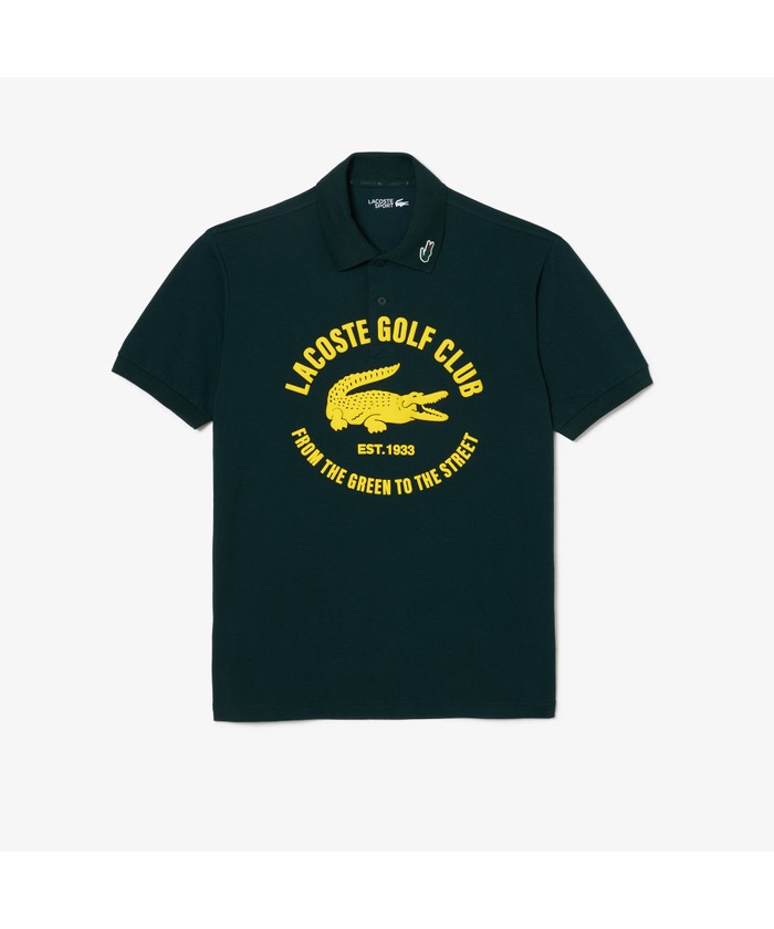 ラコステ（LACOSTE） ゴルフウェア ラガーシャツ US Mサイズ セール】ラコステ LACOSTE オーバーサイズプリントゴルフ