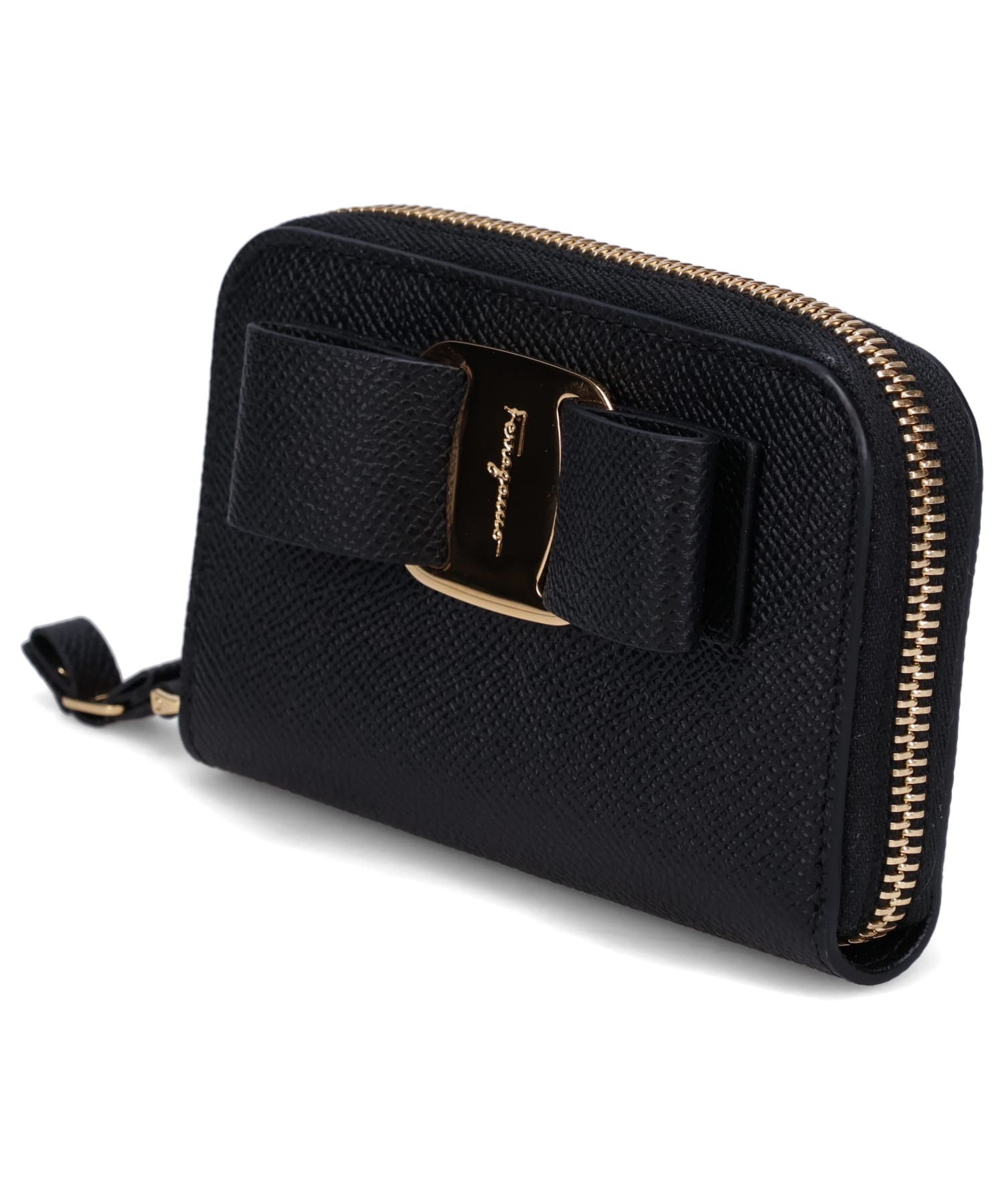 サルヴァトーレフェラガモ コインケース　ブラック　ラウンドジップ　黒 サルヴァトーレ フェラガモ Salvatore Ferragamo 財布 小銭入れ