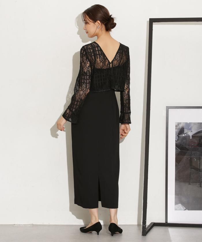 Kaene ラッセルレースコクーンドレス NANO universe セール 60%OFF】Kaene/ラッセルレースコクーンドレス(505342938
