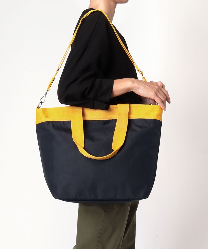 LG BUCKET TOTEディープネイビーブルー/オレンジ(505470646