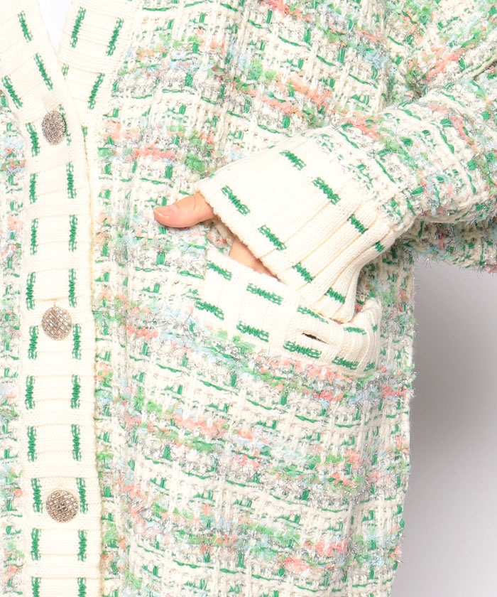 ツイード編みビッグカーディガン(505495194) | コエル(COEL) - d fashion