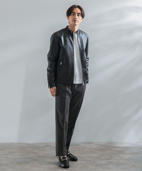 セール】『XLサイズあり』フェイクレザーシングルライダース