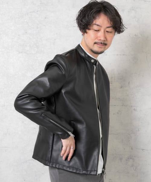 Urban Research シングルライダースジャケット 40 ブラック URBAN RESEARCH(アーバンリサーチ) / シングルライダース