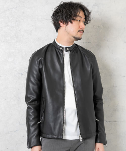BEUTY&YOUTH ラムレザー シングルライダースジャケット 黒 XL BEUTY&YOUTH ラムレザー シングルライダースジャケット 黒 XL