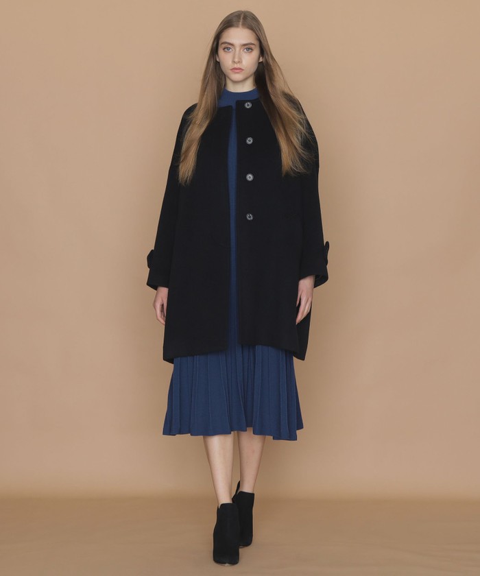 極美品・23AW✨マッキントッシュ ロズリー ピュアラムビーバーノーカラーコート セール】【エクラ掲載】【ROSLEY/ロズリー】ピュアラムビーバー