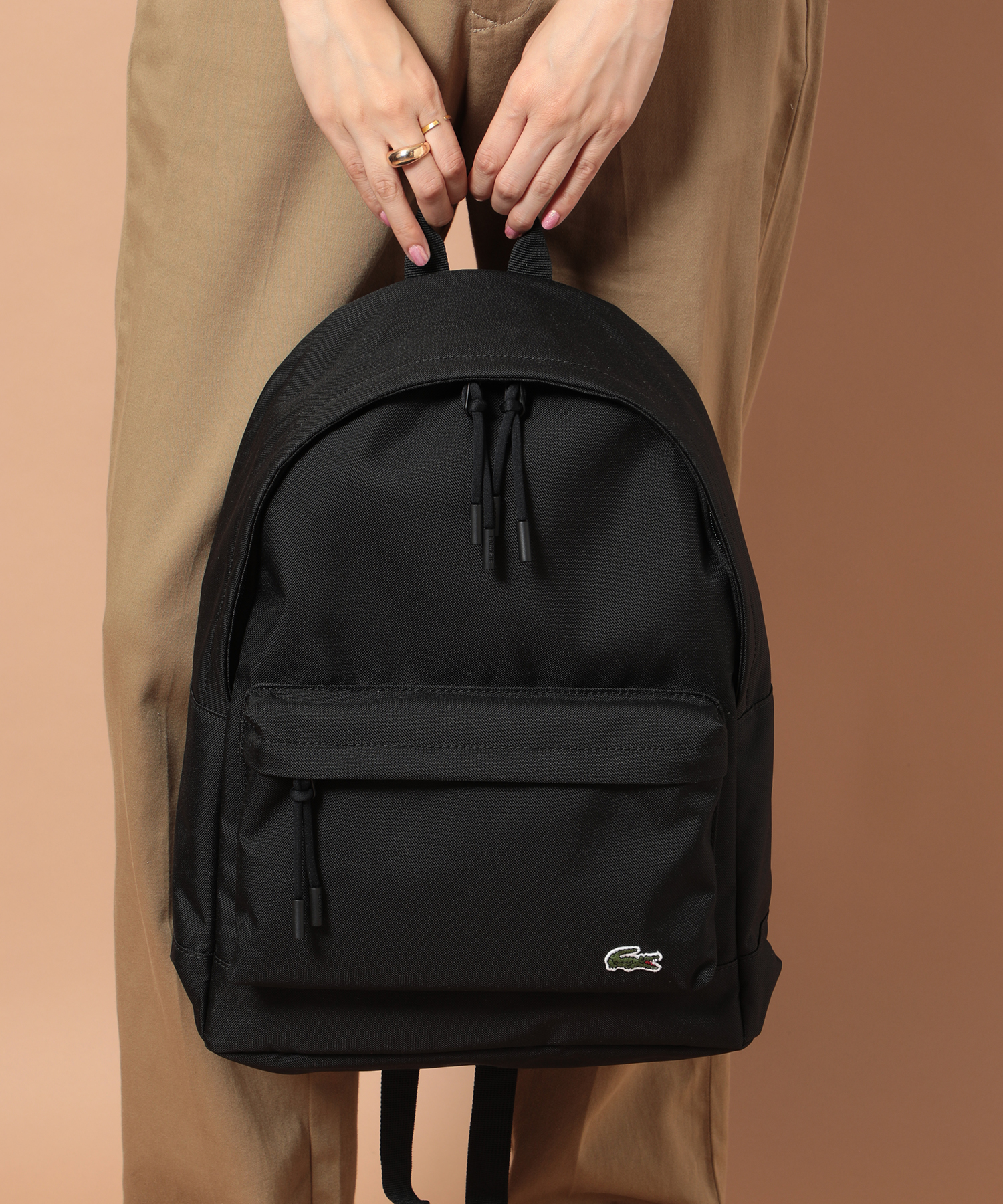 LACOSTEラコステ ネオクロコ リュック バッグパック PC収納 ブラック黒 ラコステ LACOSTE PC収納可能◎【LACOSTE / ラコステ