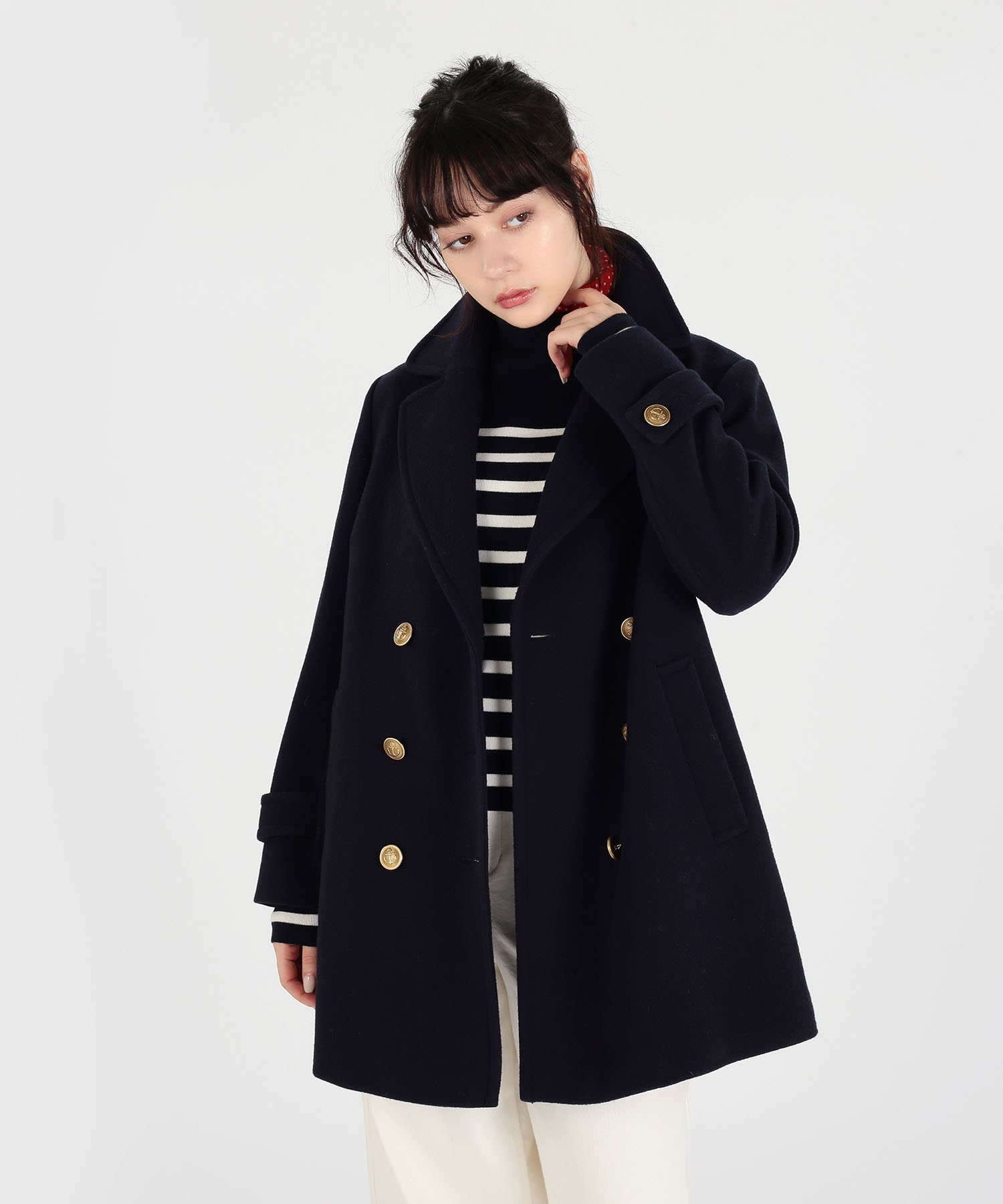 セール】【Outlet】WU60 MANTEAU ウールピーコート(505487091 セール】【Outlet】WU60 MANTEAU ウールピーコート(505487091