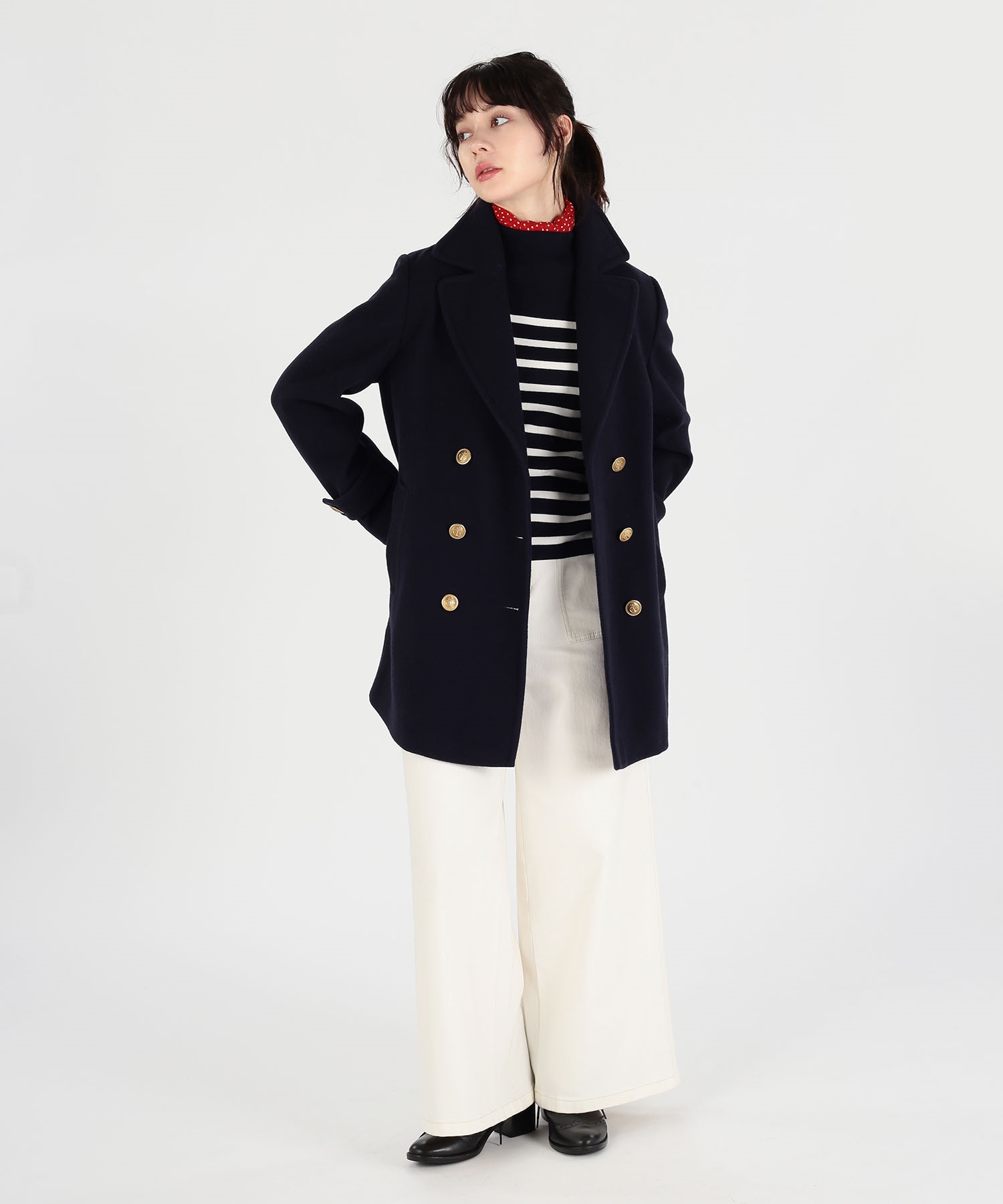 セール】【Outlet】WU60 MANTEAU ウールピーコート(505487091 セール】【Outlet】WU60 MANTEAU ウールピーコート(505487091