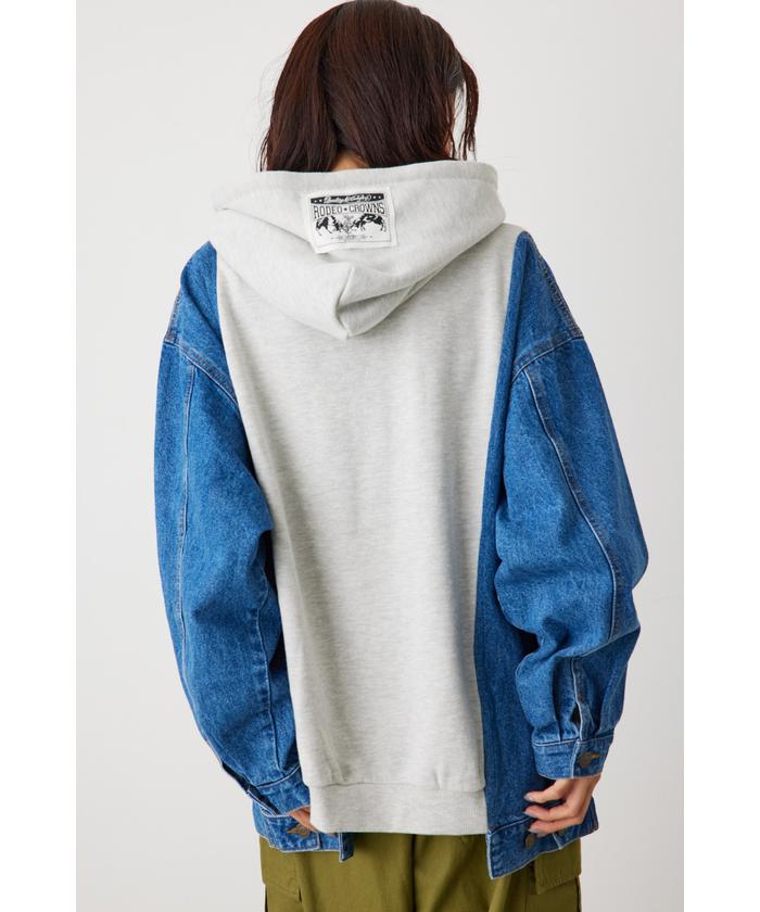 Desigual REPEZE3:N RODEO CROWNS デニム パーカー デニムサイドドッキングスウェットパーカー(505518196) | ロデオ