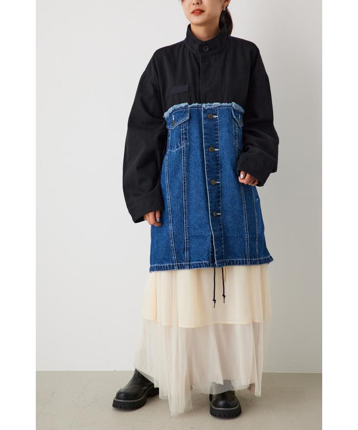 セール10%OFF】DENIM リメイクライク モッズコート(505518199