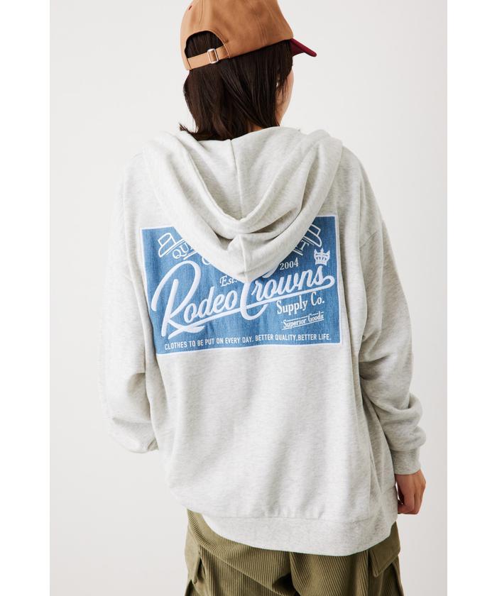 RODEO CROWNS WIDE BOWL PATCHスタンドフードジップパーカー T