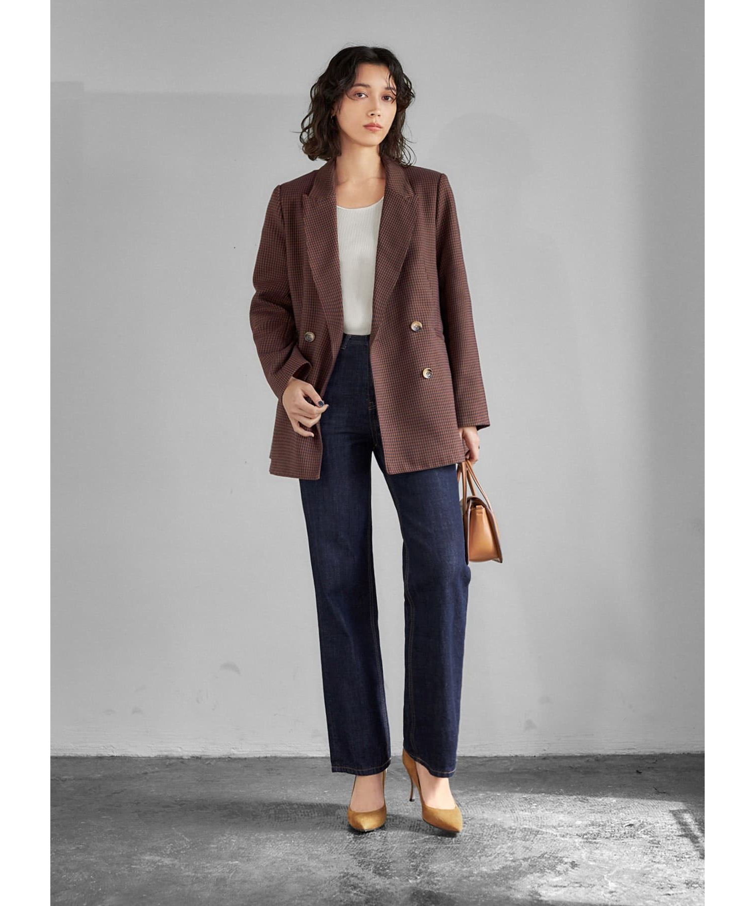 スタイルデリ 【LUXE】グレンチェック柄ダブルジャケット スタイルデリ STYLE DELI 【LUXE】グレンチェック柄ダブル