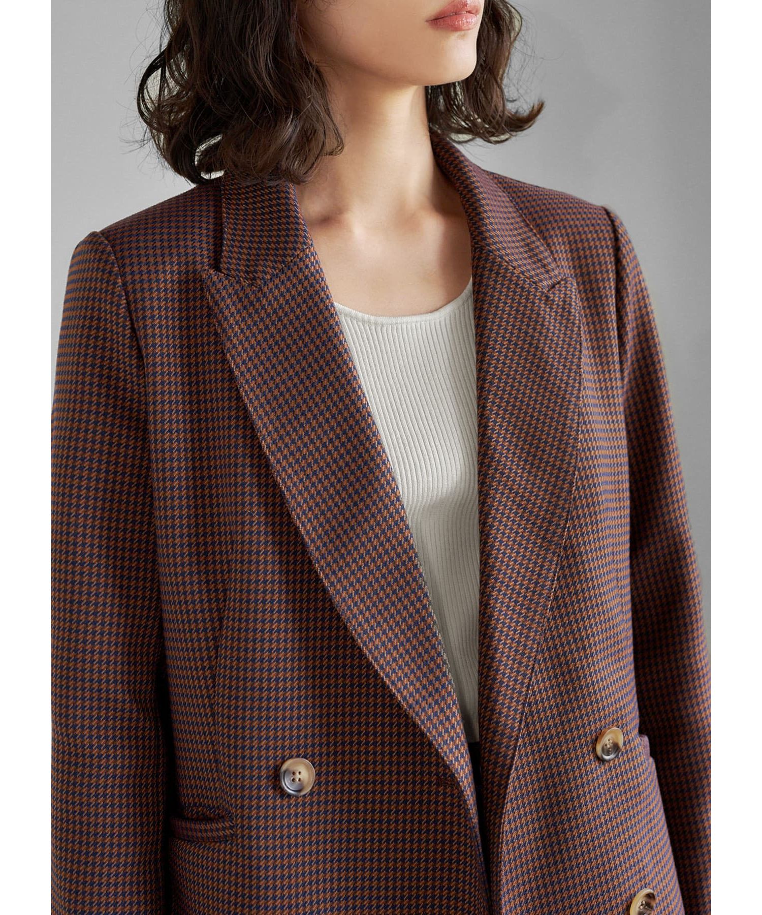 スタイルデリ 【LUXE】グレンチェック柄ダブルジャケット スタイルデリ STYLE DELI 【LUXE】グレンチェック柄ダブル