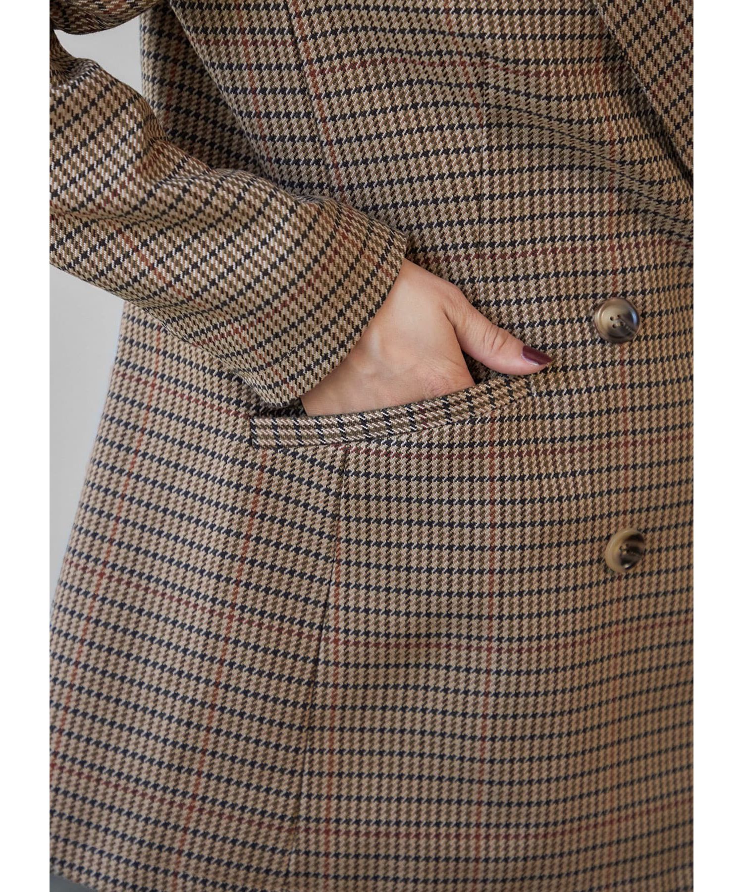 スタイルデリ 【LUXE】グレンチェック柄ダブルジャケット スタイルデリ STYLE DELI 【LUXE】グレンチェック柄ダブル