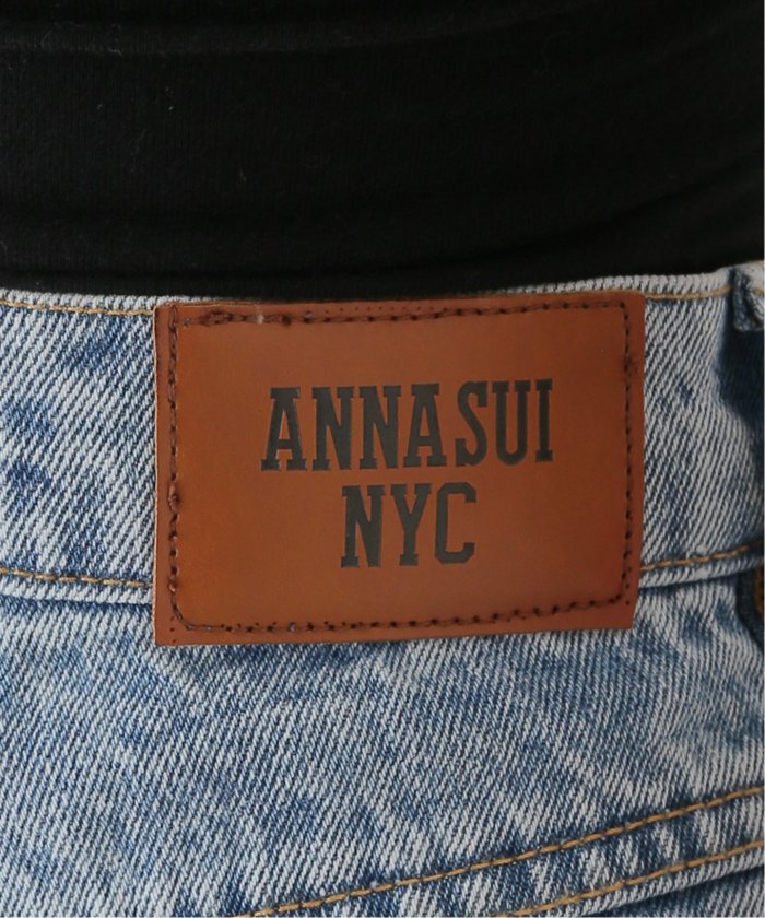 【関税込み】Anna Sui ジーンズ ANNA SUI NYC/ アナスイエヌワイシー】ワッペンデニムパンツ