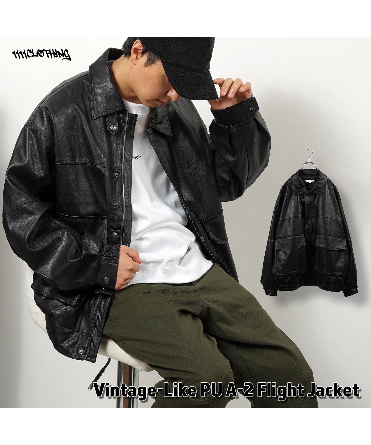 ワンフォークロージング 1111clothing PUレザー ジャケット ワンフォークロージング 1111clothing PUレザー ジャケット